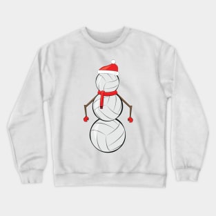 Funny Christmas Volleyball Snowman Crewneck Sweatshirt